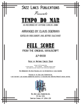 Tempo Do Mar Full Score