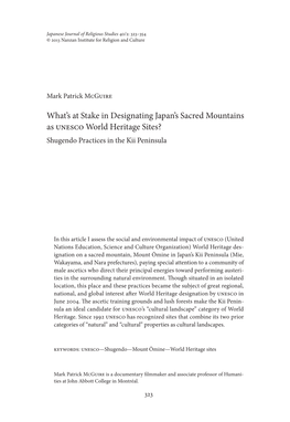 Mcguire, Mark Patrick 2004 World Heritage Sites and Japanese Environmental Resistance