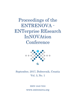 Proceedings of the ENTRENOVA - Enterprise Research Innovation Conference