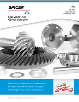 Light Vehicle Axle General Information