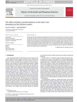 The Effect of Phase Transformations at the Inner Core Boundary on the Slichter Modes