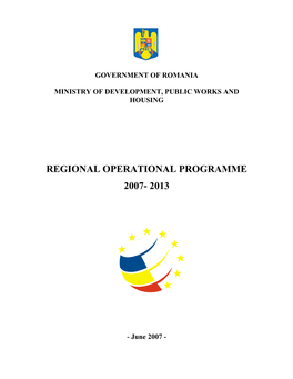 Regional Operational Programme 2007- 2013