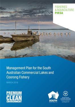 Commercial Lakes and Coorong Fishery Management Plan