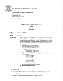 View Meeting Materials for June 2, 2020