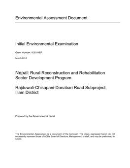 40554-022: Rural Reconstruction and Rehabilitation Sector Development