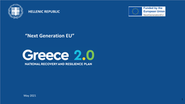 National Recovery and Resiliency Plan “Greece 2.0”