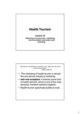 Health Tourism