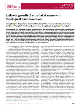 Epitaxial Growth of Ultraflat Stanene with Topological Band Inversion