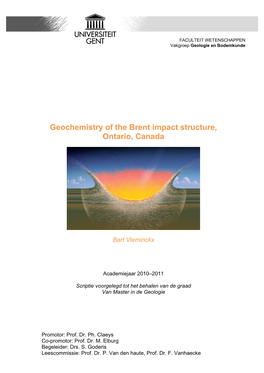 Geochemistry of the Brent Impact Structure, Ontario, Canada
