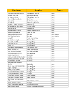 Merchants Location County