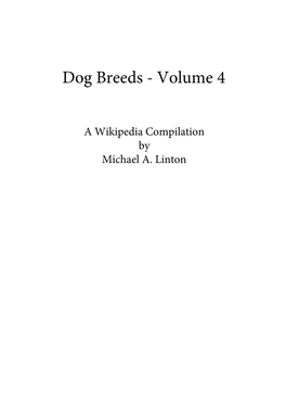 Dog Breeds - Volume 4