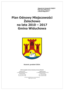 Plan Odnowy Miejscowości Żelechowo Na Lata 2010 – 2017 Gmina Widuchowa