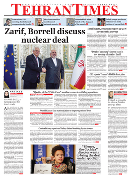 Zarif, Borrell Discuss Nuclear Deal