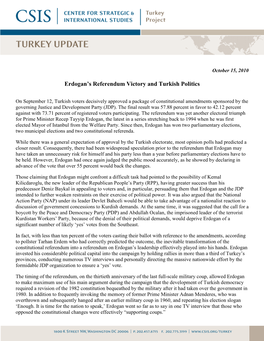Erdogan's Referendum Victory and Turkish Politics