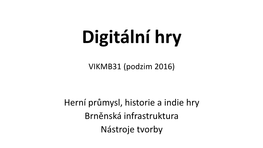 Digitální Hry