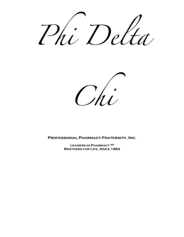 Phi Delta Chi- Gamma Theta Chapter