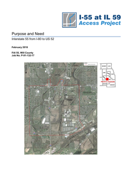 Purpose and Need Interstate 55 from I-80 to US 52