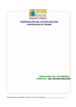 Inventario Del Patrimonio Turístico Del Estado Bolívar