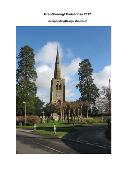 Grandborough Parish Plan Draft Action Plan