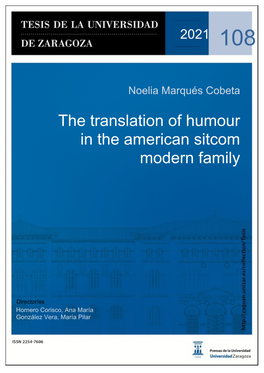 The Translation of Humour in the American Sitcom Modern Family