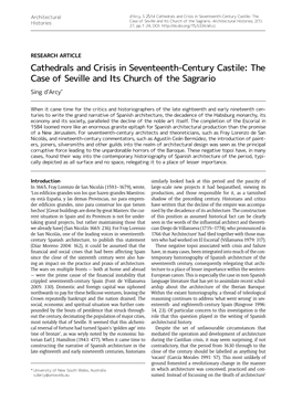 Cathedrals and Crisis in Seventeenth-Century Castile: the Case of Seville and Its Church of the Sagrario Sing D’Arcy*
