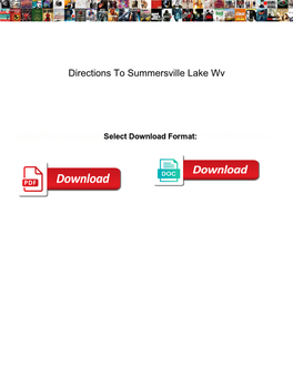 Directions to Summersville Lake Wv