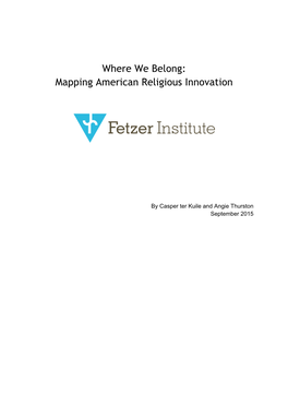 Where We Belong: Mapping American Religious Innovation