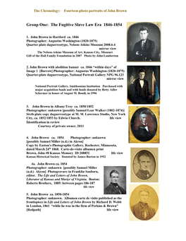 Chronology of John Brown Portraits