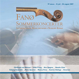 Fanø Sommerkoncerter Hefte