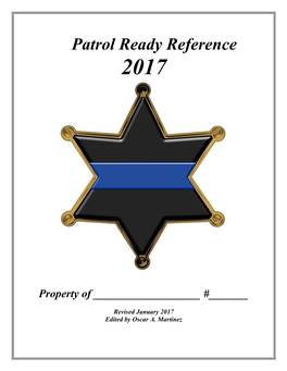 Patrol Ready Reference 2017