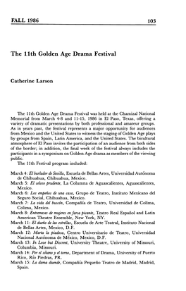 The 11Th Golden Age Drama Festival