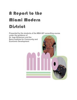 A Report to the Miami Modern District
