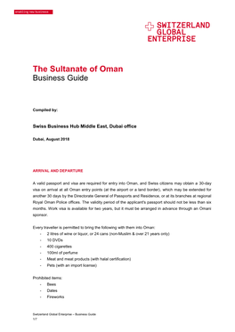 The Sultanate of Oman Business Guide