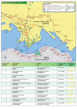 Kowloon Peninsula Hong Kong Island 九龍半島香港島