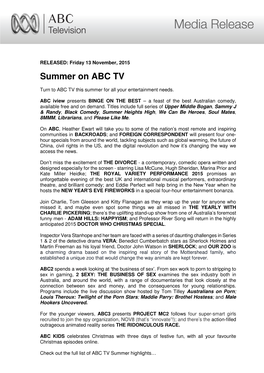 Summer on ABC TV