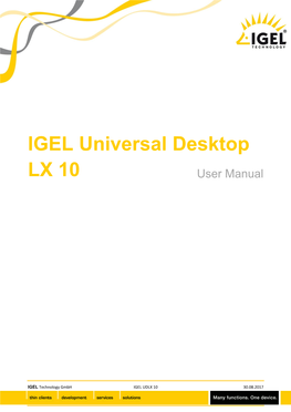 IGEL Universal Desktop LX 10