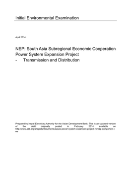 South Asia Subregional Economic Cooperation Power System Expansion Project - Transmission and Distribution