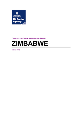 Country of Origin Information Report Zimbabwe June 2008