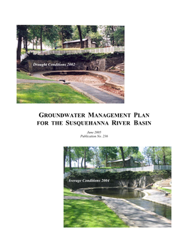 Groundwater Management Plan for the Susquehanna River Basin