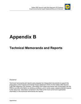 B-12 Biological Resources Existing Conditions Technical Memorandum