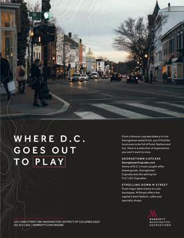 Where D.C. Goes out to Play