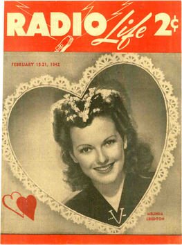 MELINDA LEIGHTON PAGE 2 RADIO LIFE FEBRUARY 15, 1942 the Ear Inspires the Pen Mrs.Melvinwolf,905Northoleander Mand of Stage Technique