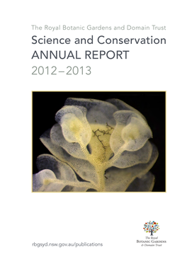View the Science and Conservation Annual Report 2012-2013 Here