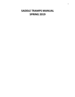 Saddle Tramps Manual Spring 2019