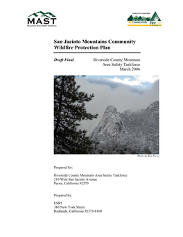 San Jacinto Community Wildfire Protection Plan (CWPP)