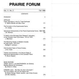 Prairie Forum