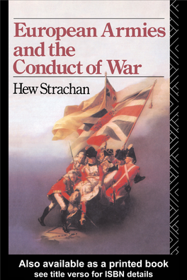 European Armies and the Conduct of War European Armies and the Conduct of War