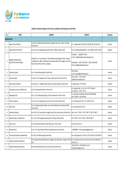 Cashless Treatment Subject to the Terms, Conditions and Exclusions of the Policy