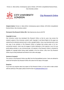 City Research Online