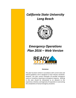 CSULB Emergency Operations Plan